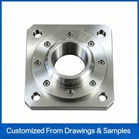 Mecanizado CNC de Bridas Cuadradas Personalizadas, Piezas No Estándar de Acero Inoxidable y Acero al Carbono, Mecanizado Personalizado OEM