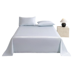 Lyocell Ice Silk Cooling <b>Bed</b> Sheet Set Single <b>Double</b> Pillowcase Solid Color Summer 2026 Reactive Dyeing 40 Sticks - Product Image 1