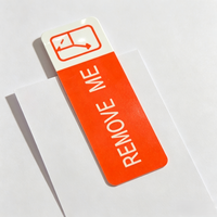 Carte de rappel personnalisée avec logo pour film protecteur, autocollant de rappel imprimé sur mesure, étiquette d'avertissement personnalisée en usine