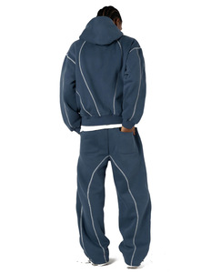 Vente en gros – Nouvelle collection : Sweat à capuche zippé tricoté respirant, imprimé, style hip-hop américain, décontracté et tendance, pour hommes et femmes, idéal pour l'automne. - Product Image 6