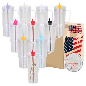 20pack Custom Logo 40oz Snow Globe Double Walled Acrylic Plastic Travel <b>Cups</b> Colored <b>Lids</b> Silicone Plug BPA Free Eco-Friendly - Product Image 1