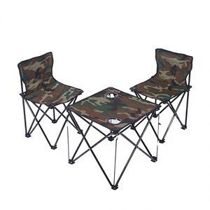 Ensemble table et chaises pliantes modernes en tissu pour pique-nique, plage et camping - Product Image 2