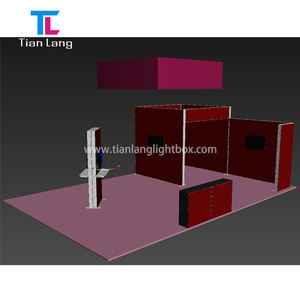 High Quality Durable 10x10 Aluminum SEG Backlit Display <b>Stand</b> <b>Backdrop</b> Trade Show Exhibition Booth Led Light Box - Product Image 2