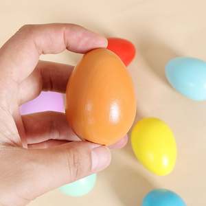 Colorful Resin Wooden Egg 3D <b>Magnetic</b> Ornament Creative Modern Medium Personalized Eco-friendly Fridge Magnet Decoration Message - Product Image 4