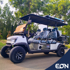 Белый 6-местный Электрический четырехколесный Гольф-кар - Product Image 1