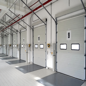 <span class=keywords><strong>Porte</strong></span> <span class=keywords><strong>sectionnelle</strong></span> en acier galvanisé sur mesure, <span class=keywords><strong>porte</strong></span> industrielle automatique isolée thermiquement, résistante au vent, livraison directe d'usine - Product Image 1