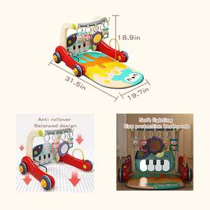 Alfombrilla de juego para gimnasio de bebé, Centro de Actividades 2 en 1 <span class=keywords><strong>con</strong></span> piano, tiempo de barriga, alfombrilla de juego de plástico plegable para niños pequeños para recién nacidos - Product Image 6