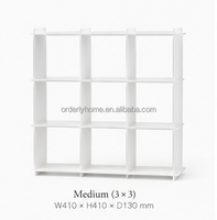 Étagère de présentation de tasses à café en métal blanc 3x3, type moderne, sur pied, 9 compartiments, organisateur de tasses pour comptoir, étagère pour salle de bain