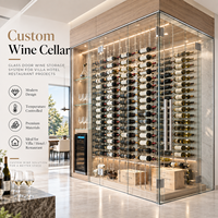 Présentoir à vin en métal sur mesure Minghou, système de rangement sur pied pour cave à vin, idéal pour les projets de restaurants, hôtels et bars