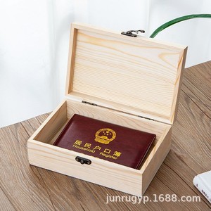 Caja de almacenamiento con tapa abatible de madera maciza con compartimentos para joyas, sellos, documentos, organizador de escritorio de madera de gran capacidad - Product Image 4