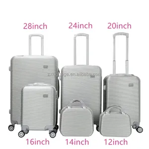 12/14/16/20/24/28 Inch Guangdong Shenzhen Light Luggage And Bags Abs 6 Pcs Set Travel Suitcase Set