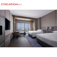 Ensemble de mobilier d'hôtel moderne, mobilier d'hôtel sur mesure, luxe 5 étoiles, ensemble de chambre d'hôtesse pour projet hôtelier