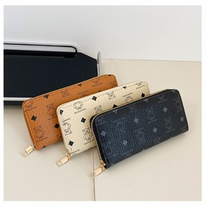 Best-Selling Women's High Quality Custom <b>Wallets</b> Large Capacity Purse Embossed Zipper Design PVC Lining Material <b>Long</b> - Product Image 1