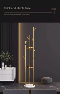 Porte-manteau sur pied en marbre en forme d'arbre, élégant, simple et autonome, idéal pour les chambres à coucher - Product Image 4