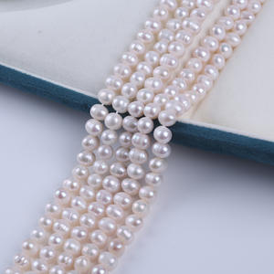 Cuentas de Perlas de Agua Dulce Casi Redondas de 6-7 mm para Manualidades, Perlas Sueltas para Bisutería - Product Image 2