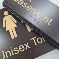 Signalétique en métal et acrylique personnalisée avec éclairage LED, résistante aux intempéries IP65, couleur personnalisable pour une utilisation en intérieur/extérieur