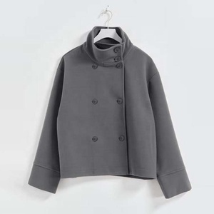 <span class=keywords><strong>Chaquetas</strong></span> cortas <span class=keywords><strong>de</strong></span> <span class=keywords><strong>lana</strong></span> con doble botonadura para <span class=keywords><strong>mujer</strong></span>, abrigo recortado con cuello levantado, chaqueta elegante <span class=keywords><strong>de</strong></span> <span class=keywords><strong>lana</strong></span> con cuello alto, chaqueta para <span class=keywords><strong>mujer</strong></span> - Product Image 6