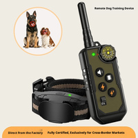 Collier de dressage à distance pour chien, étanche IP67, avec fonctions de choc, vibration et bip réglable, fonctionnement sans écran tactile, pour 2 chiens, pour l'entraînement à l'obéissance