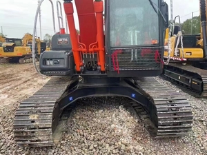 Excavadora de cadenas Hitachi ZX120 usada a bajo precio, original de Japón, 10-12 toneladas, pocas horas, lista para envío, buen estado, con martillo hidráulico. - Product Image 4