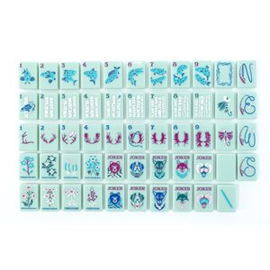 Fichas <span class=keywords><strong>de</strong></span> Mahjong Acrílicas Verdes Americanas Modernas <span class=keywords><strong>de</strong></span> Lujo, Línea Montaña: Fichas <span class=keywords><strong>de</strong></span> Mahjong Verde Salvia, 160 Piezas Pintadas a Mano, Regalo - Product Image 1