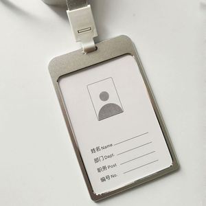 Multicolored Aluminum Office Card <b>Holders</b> Business Metal Employee Name Badges with Lanyard for Work <b>Id</b> Cards - Product Image 5