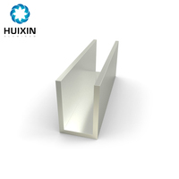 Tube en U en aluminium extrudé 6063, profilé de rail en U en aluminium