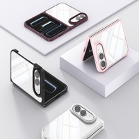 Étui de téléphone pliable transparent à double couleur pour iPhone Duo, coque de protection antichoc, anti-traces de doigts, coque transparente