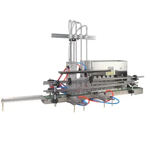 1.3T Tafelblad Melkwater Drank Ethanol Sap Zeep Bleekmiddel Antivries Overloop Schuim 4 Nozzles Automatische Vloeibare Vulmachine