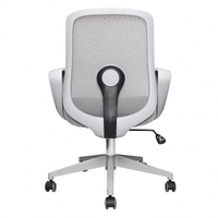 Kabel Chaise élévatrice de luxe Design moderne Gris Pivotant Ergonomique Maille PU Roulette Minimaliste Chaise de bureau Bras fixe Durable