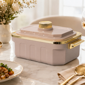 Casserole isotherme en acier inoxydable 6L avec couvercle verrouillable, boîte alimentaire pour pique-nique, fête, famille - Product Image 1