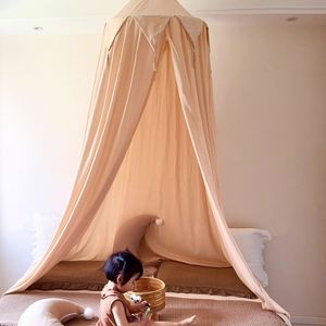 双层床窗帘雨棚窗帘2.2米圆形圆顶蕾丝公主蚊帐 - Product Image 5