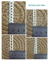 Fourniture en gros de dentelle en coton au crochet, garniture douce pour vêtements et projets d'artisanat, bordure décorative YLC29