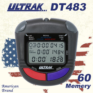 Cronómetro Digital ULTRAK DT483, Memoria para 60 Vueltas, Pantalla de 3 Filas, Temporizador Electrónico, Cronógrafo Deportivo Profesional para Correr - Product Image 1