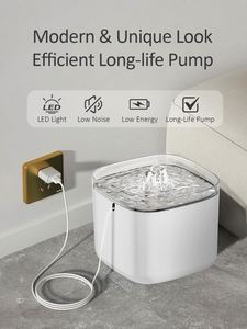 3L Eco-Friendly Plastic Charge USB Electric Mute Square Multi-Color <b>Cat</b> Drinking Dispenser Wireless Smart Automatic Indoor Pet - Product Image 3