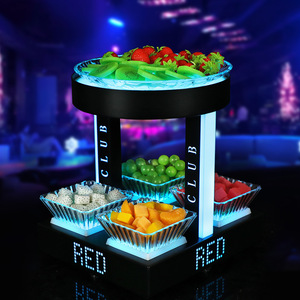 LED Illuminated Fruit Platter Multi Compartment <b>Snack</b> Dish For KTV <b>Bars</b> Club Display Rack - Product Image 1