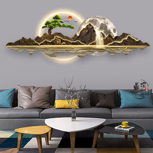 Phong cách hiện đại chào đón thông dẫn bức tranh tường nước tạo ra sự giàu có phòng khách năm mới Tranh tĩnh vật giấy kỹ thuật số - Product Image 4