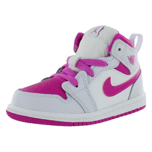 Scarpe Estive Leggere e Traspiranti per Neonati e Bambini Piccoli, Stile Basket, Colore Rosa Fuoco Iris Whisper, Bianche - Product Image 2