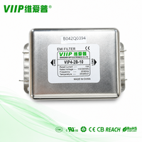 Filtre EMI CA VIIP B042Q0394 VIP4-2B-10 10A 115-250VAC 35mm Rail DIN Topologie LC à deux étages Filtre de ligne électrique anti-interférence