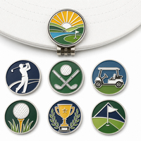 Marqueur de balle de golf en métal émaillé personnalisé, clip magnétique pour chapeau, accessoires de golf, logo personnalisé, fournisseur fabricant