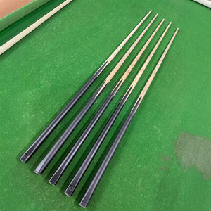 One Piece Maple Wood Snooker Cue With Ebony Butt Sleeve Durable Wooden Shaft For Snooker - Product Image 1