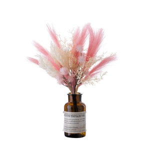 Bouquet de fleurs artificielles et herbes séchées roses pour mariage, décoration intérieure, accessoires de mariage CF01326 - Product Image 5