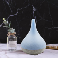 Diffuseur d'huiles essentielles d'aromathérapie bleu craquelé, 7 couleurs, Led changeantes, bureau, brume fraîche, humidificateur 550ml
