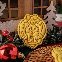 Emporte-pièce en forme d'animaux mignons, chien corgi, pour biscuits, fondant, moule 3D, emporte-pièce pour biscuits de Noël, tampon pour les fêtes, baby shower