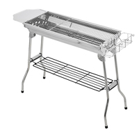Barbecue pliable argentin, parrilla commerciale en acier inoxydable, barbecue au gaz extérieur Santa Maria pour restaurant