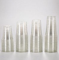 Logo personnalisé 90/98 mm de diamètre. Gobelets jetables en PET transparent avec couvercles, capacité 12-24 oz, pour boissons froides, thé au lait
