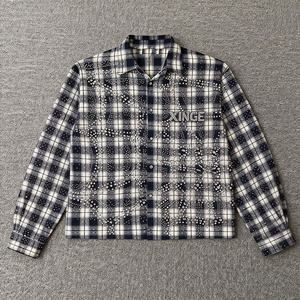 เสื้อแจ็คเก็ตผู้ชายสไตล์สตรีทแวร์ คอปกติดกระดุมหลากสี ทรงบ็อกซ์ฟิต ผ้าแฟลนเนลน้ำหนักเบา ลายตารางเพชรพลอย - Product Image 2