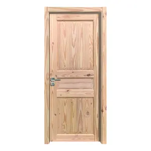 Hot sale Factory Direct Production Pine Doors Cleer Pine Solid Wood Interior Doors For Houses