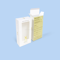 Boîtes suspendues en carton blanc pliables imprimées sur mesure, emballage de produit avec logo