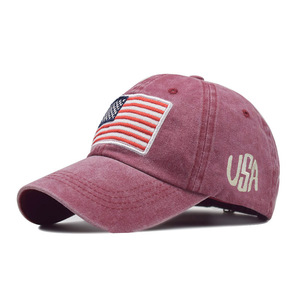 Casquette personnalisée avec logo pour hommes et femmes, effet vieilli, drapeau américain, patriotique, classique, casquette <span class=keywords><strong>de</strong></span> baseball sportive - Product Image 4