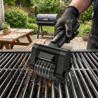 Brosse de nettoyage de barbecue électrique rotative sans fil rechargeable en acier inoxydable, angle réglable, étanche, sans perte de poils, stock usine
